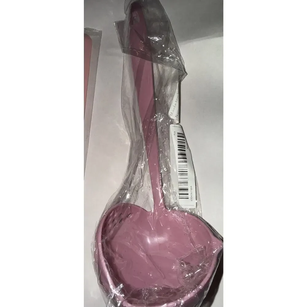 NWT Set Of Three Silicone Spatula Strainer W/ Free Bonus Plastic Ladle/Colander